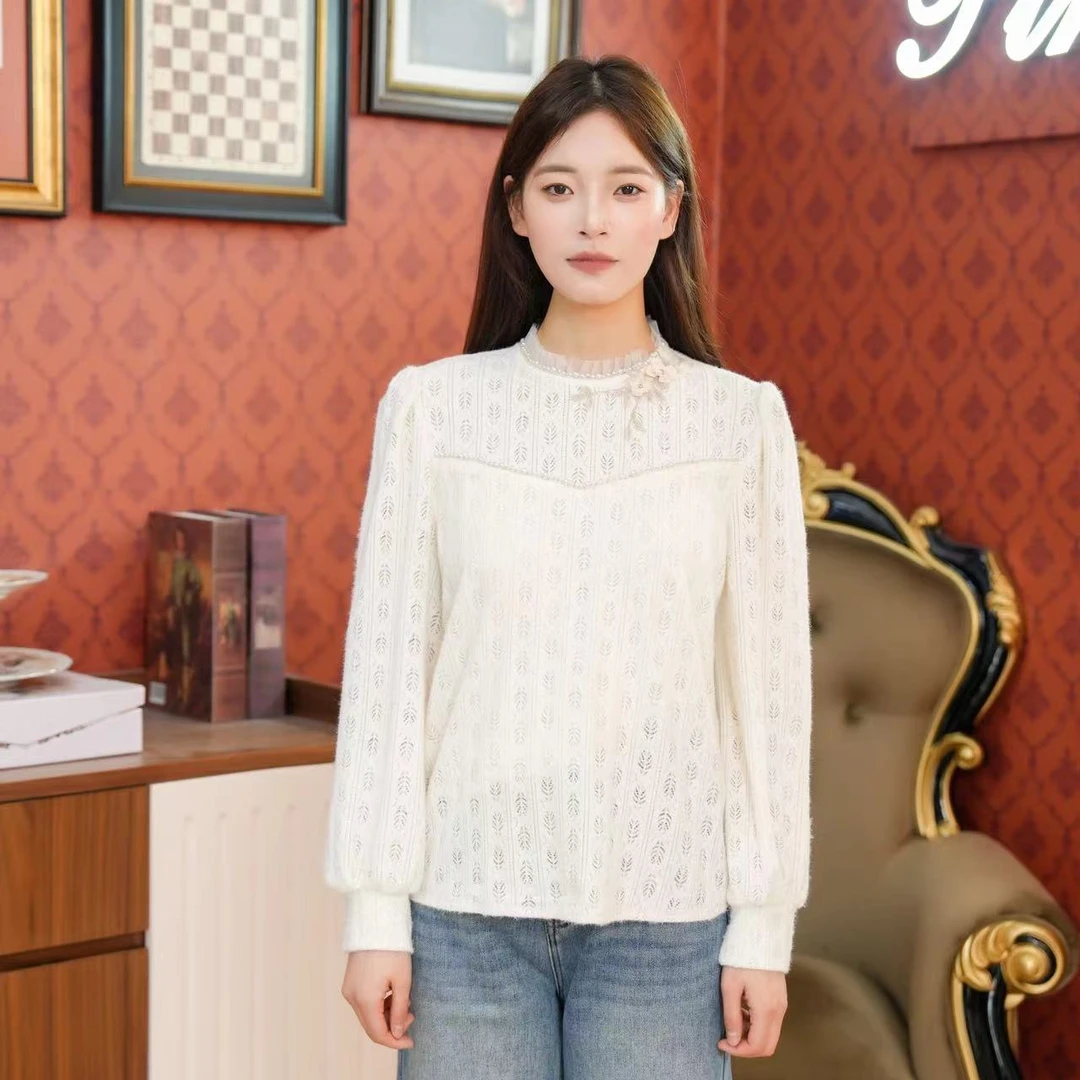 Pink Mary/粉红玛琍秋冬白色时尚上衣TMANW1023