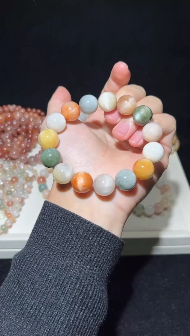 未镶嵌手串水晶18彩兔毛出厂价默认微瑕14+