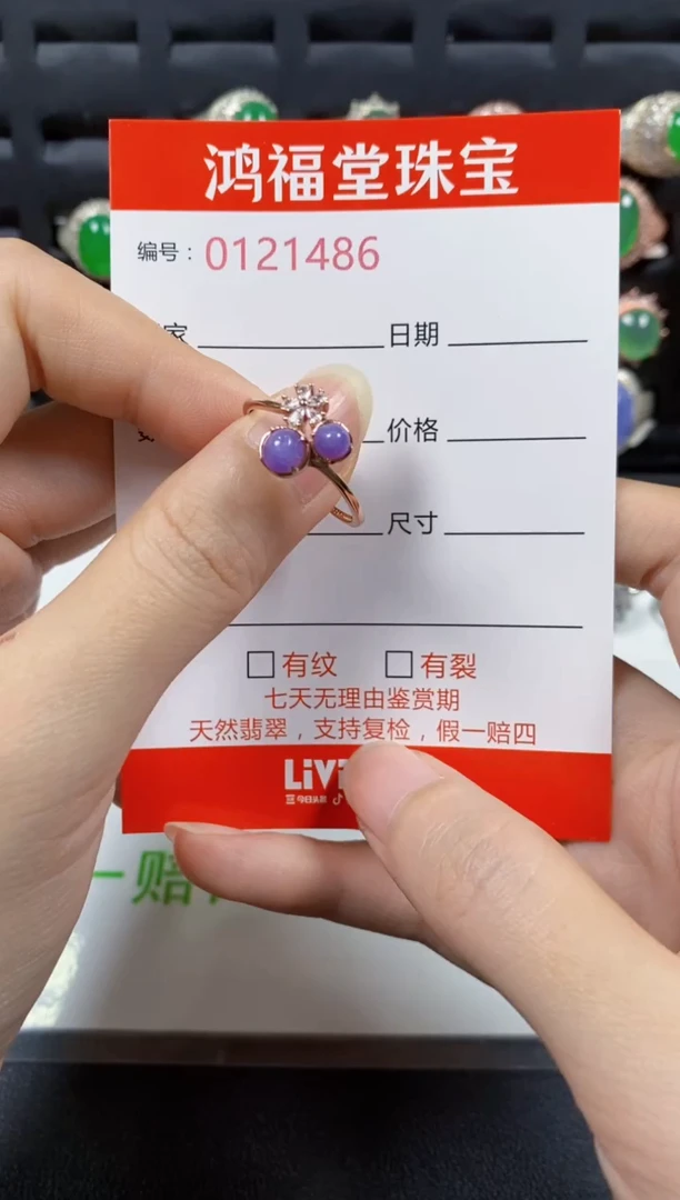 翡翠戒指银S925镶嵌1486