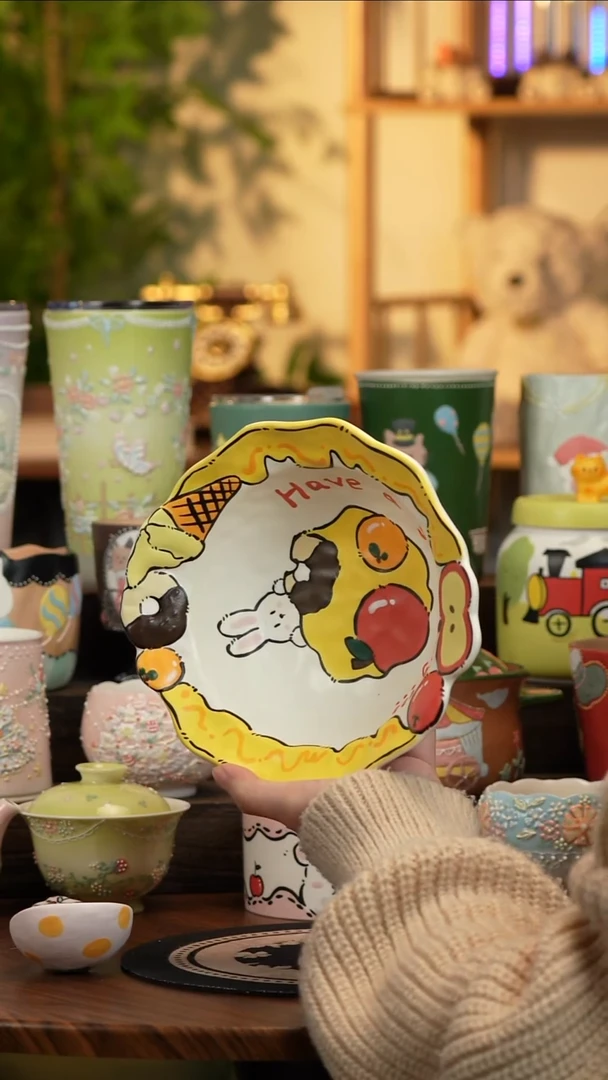 瓷片瓷A072景德镇原创手工陶瓷