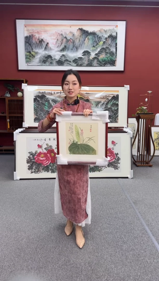 国画手绘 斗方 48*48