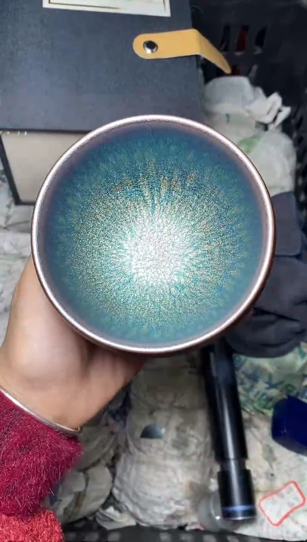 【闪购商品】茶盏糖果蓝 钵 盏三疯建盏茶器