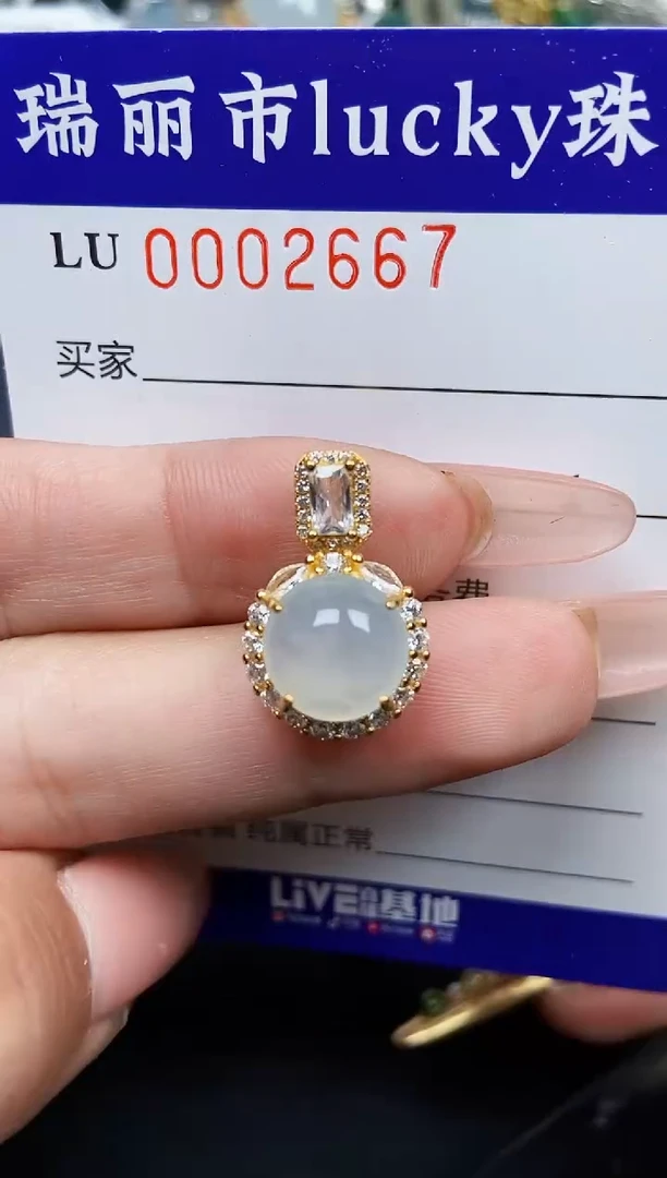 【闪购商品】翡翠颈饰银S925镶嵌2667