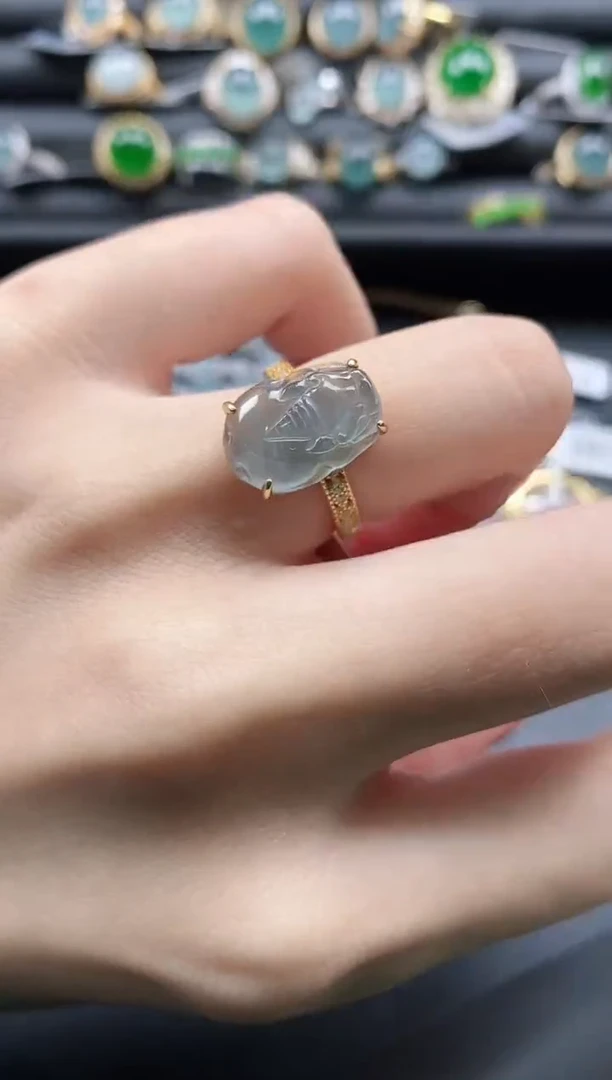 【闪购商品】翡翠戒指银S925镶嵌1111