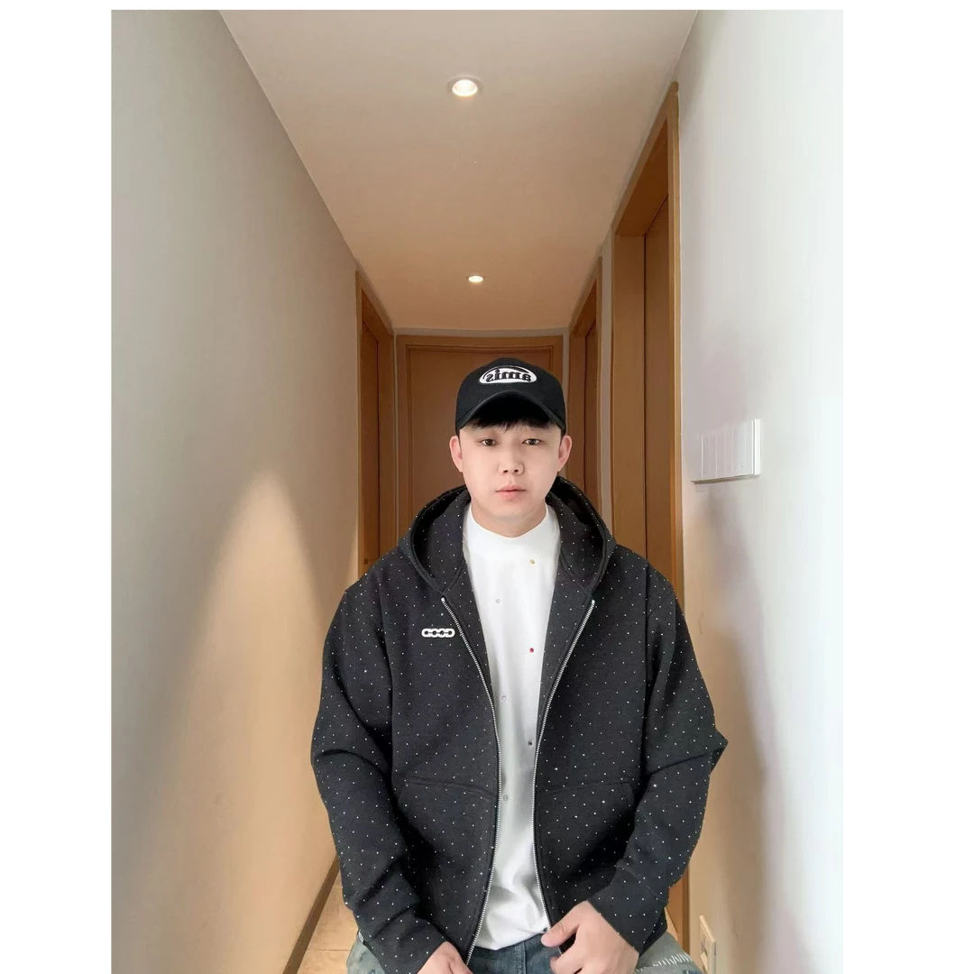 2025新款【满天星拉链帽卫衣】男女同款开衫外套加厚时尚运动休闲