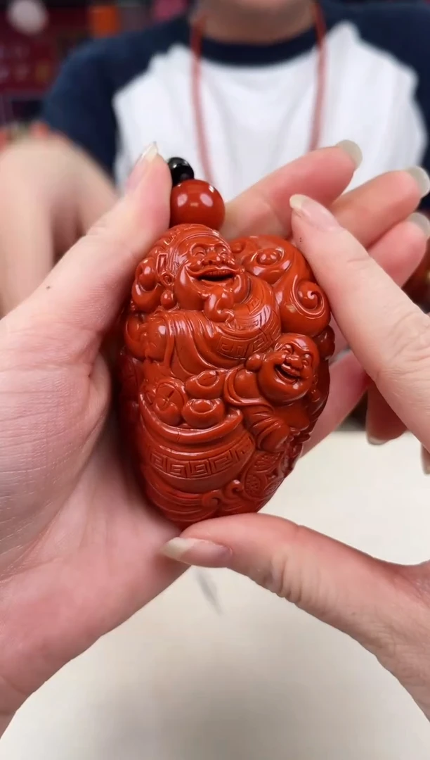 未镶嵌雕刻手把件南红玛瑙一个/条
