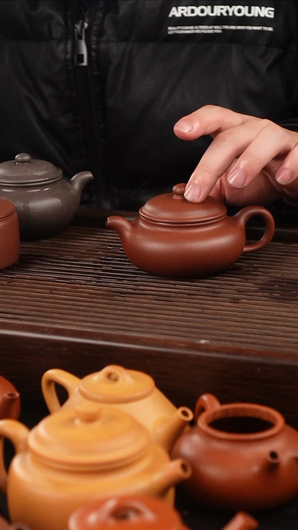 茶壶紫砂中槽青 仿古 半仙 口