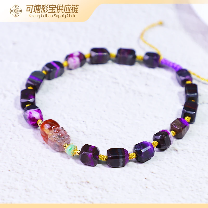 南非舒俱来18K金火焰丝绒DIY极光貔貅手绳/KTCB-4279-1多样性发一