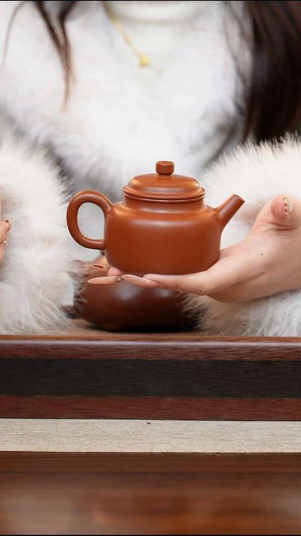 朱泥德钟130cc宜兴手工紫砂壶