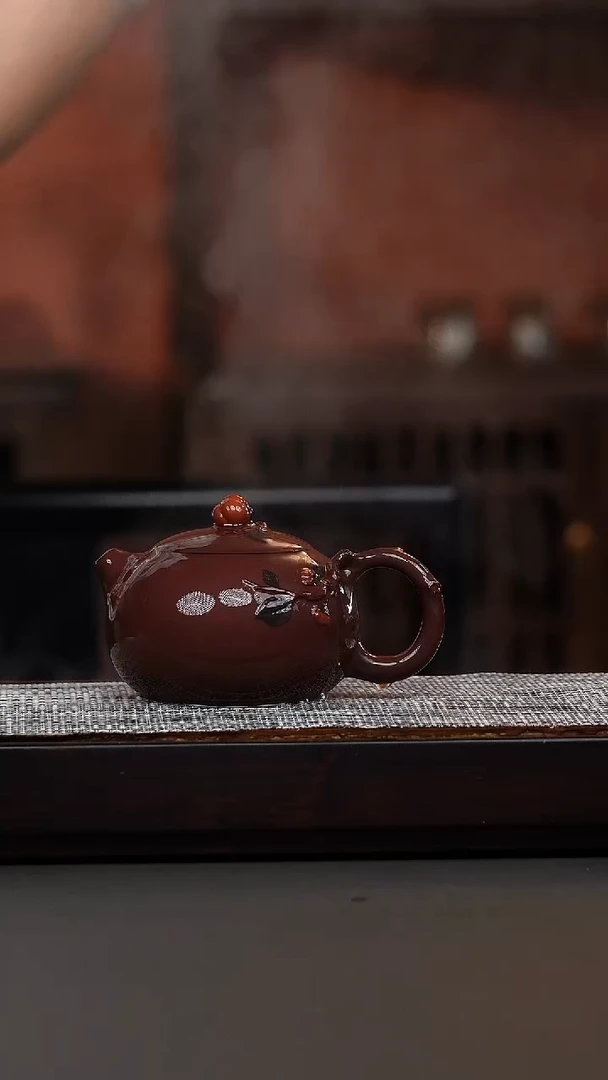 茶壶紫砂紫朱泥柿子西施