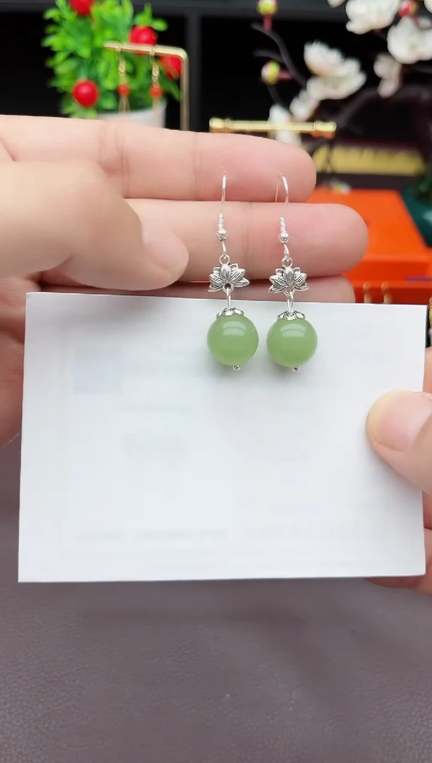 玛瑙/玉髓耳饰银S925镶嵌427000