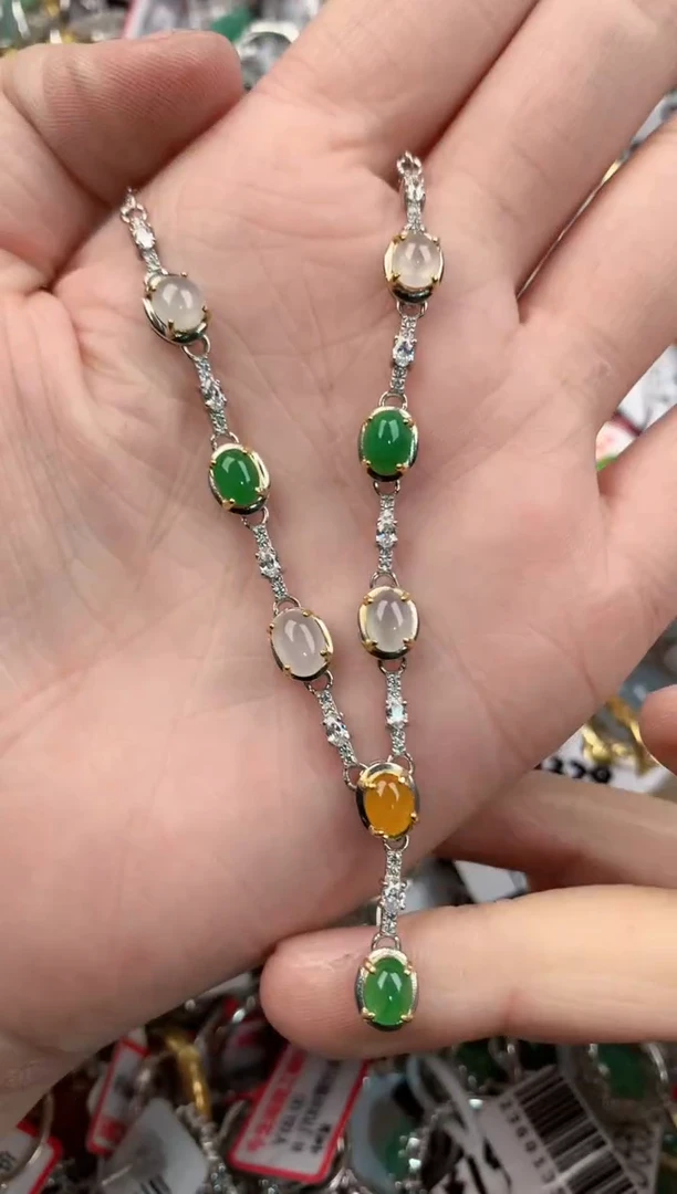 银S925镶嵌戒指翡翠444                  6