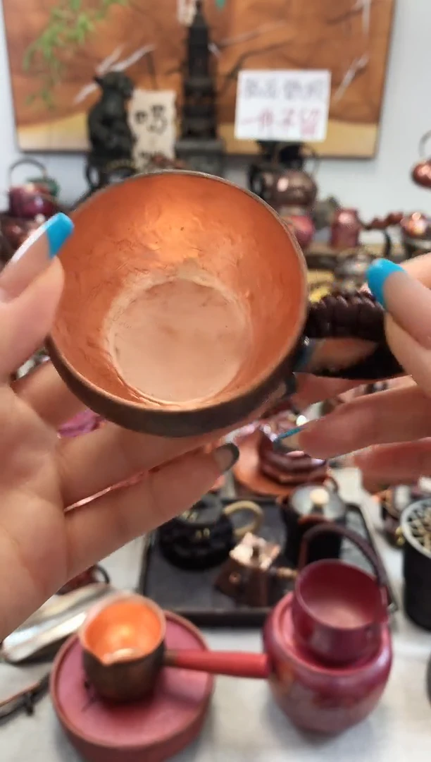 60ml紫铜耳把主人杯