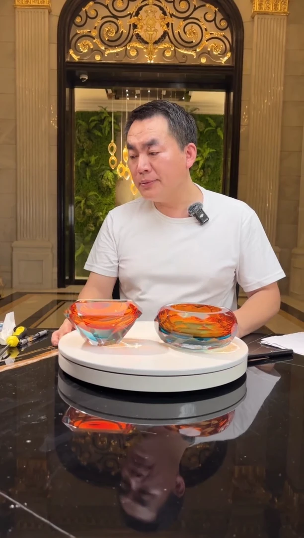 摆件AJ1011068+AJ06575琉璃坚果碗烟灰缸