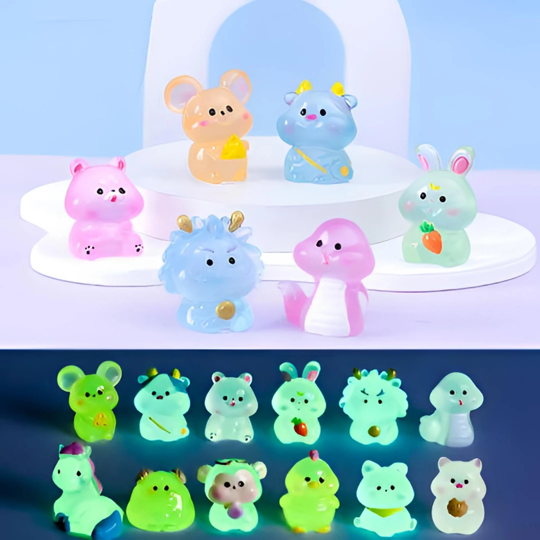 直播盲袋拆十二生肖DIY系列惊喜盲袋潮玩摆件可爱动物夜光玩具