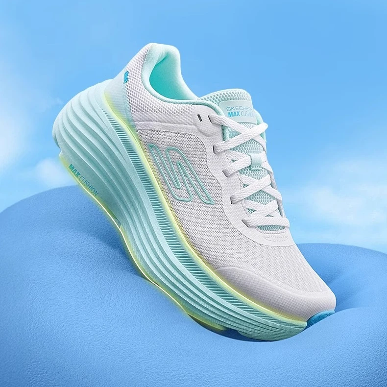 【斯凯奇】可机洗休闲跑鞋纵云男女增高运动跑步鞋129470&220613 DB