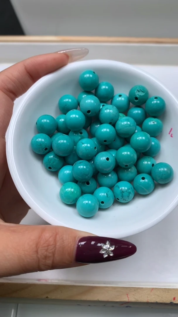 未镶嵌玛瑙手饰E628 高 瓷 绿10mm10个9.9元