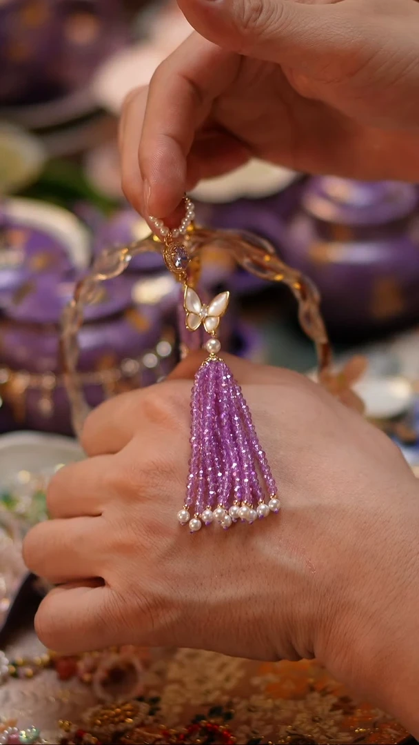 【闪购商品】摆件紫色流苏紫色流苏