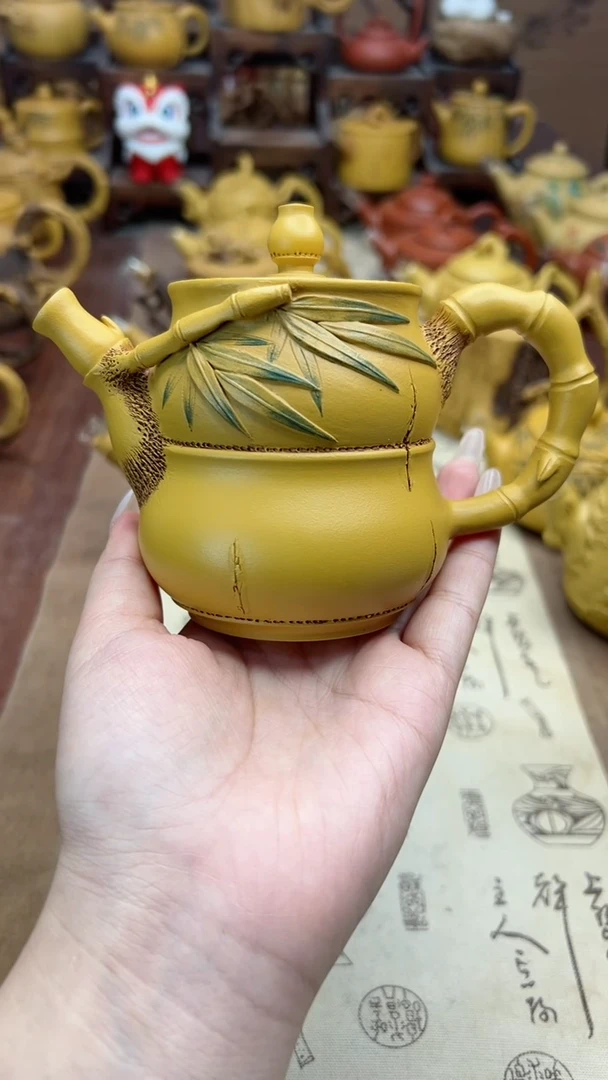 【闪购商品】紫砂茶壶台湾老师浮雕紫砂茶壶陈泰源王文同