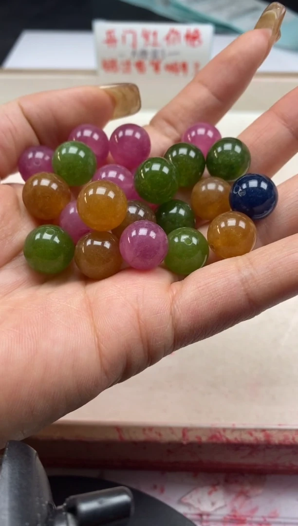 【闪购商品】碧玺颈饰未镶嵌W203碧玺12mm*10颗