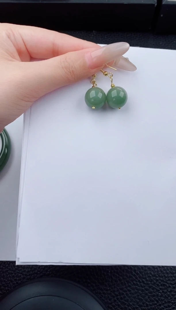 东陵石未镶嵌耳饰555碎玉微色差T16