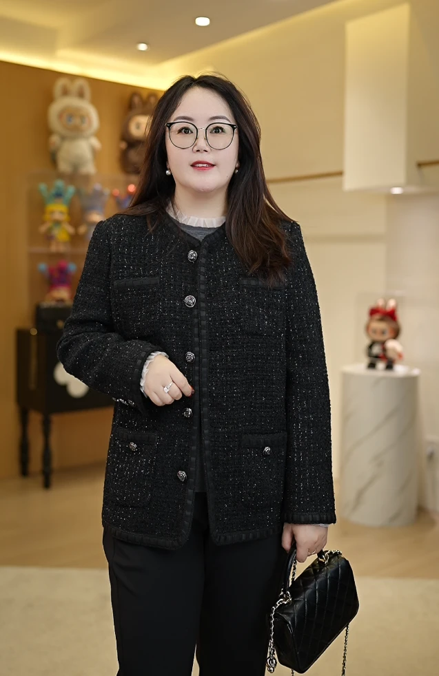 【深圳霞姐】秋季上新大码女装短款小香风外套