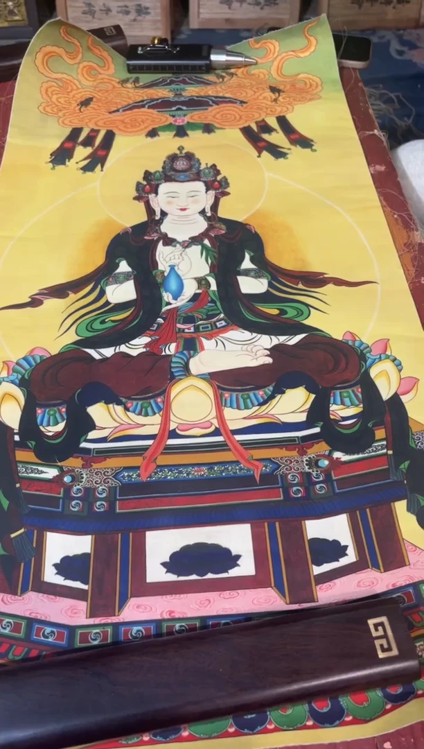 卷轴画龙妹的唐卡tk16