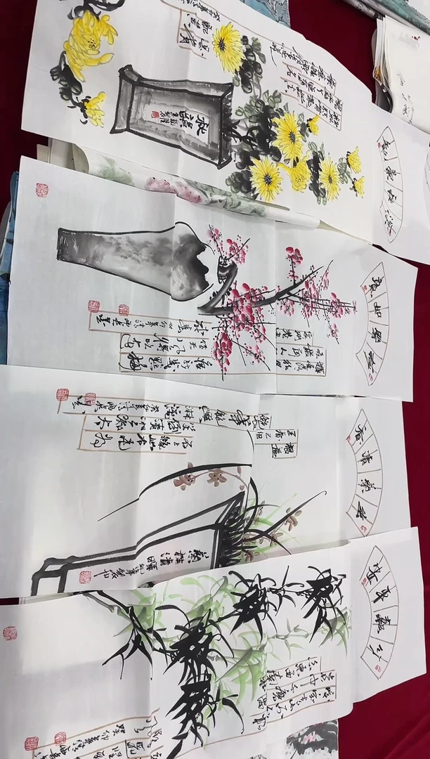 真人名画手工手绘