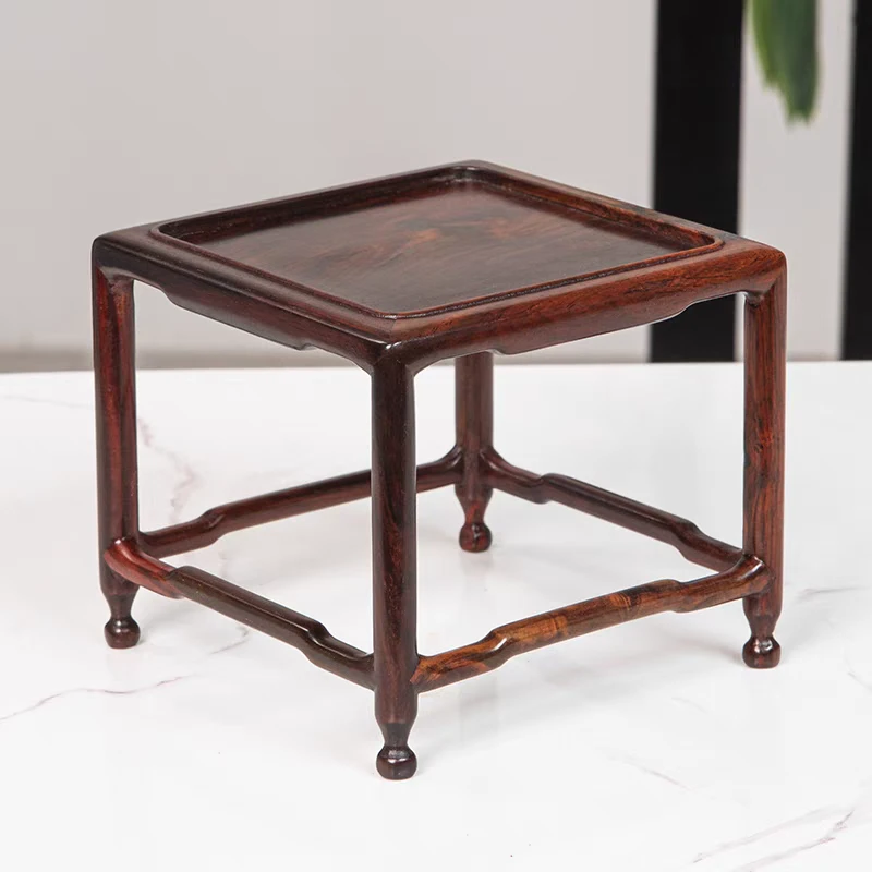 3901 大红酸枝精工全独正方12*12*10.5底座摆台