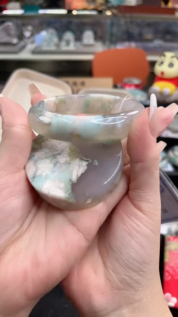 未镶嵌手镯石英质玉尘*丷圈口（赠品镯心）