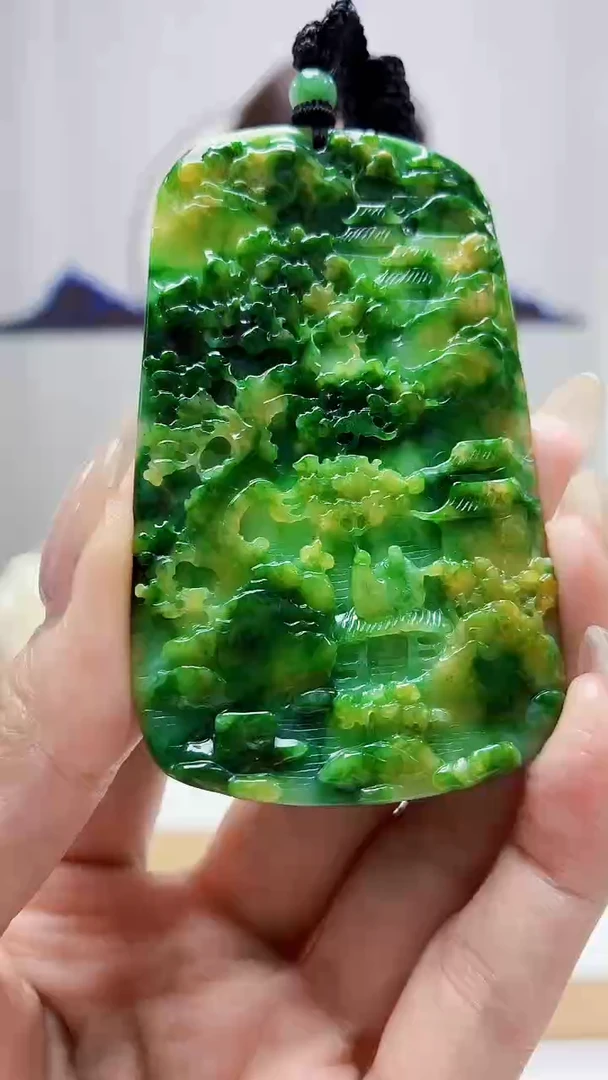 未镶嵌定制翡翠4829MM-毛货挂件50