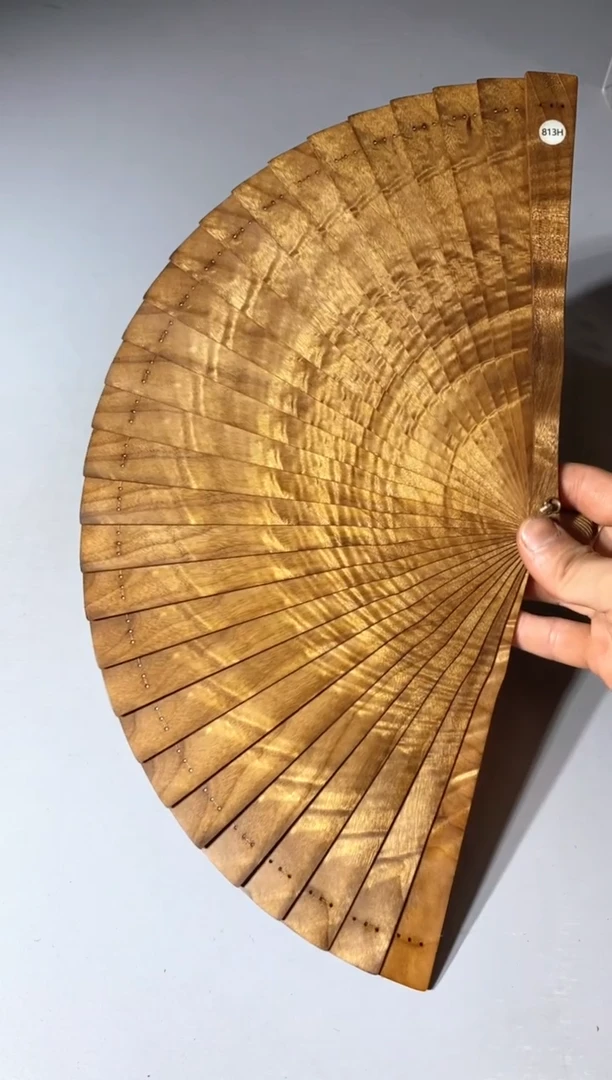 金丝楠813号21cm金丝楠木小叶桢楠扇子