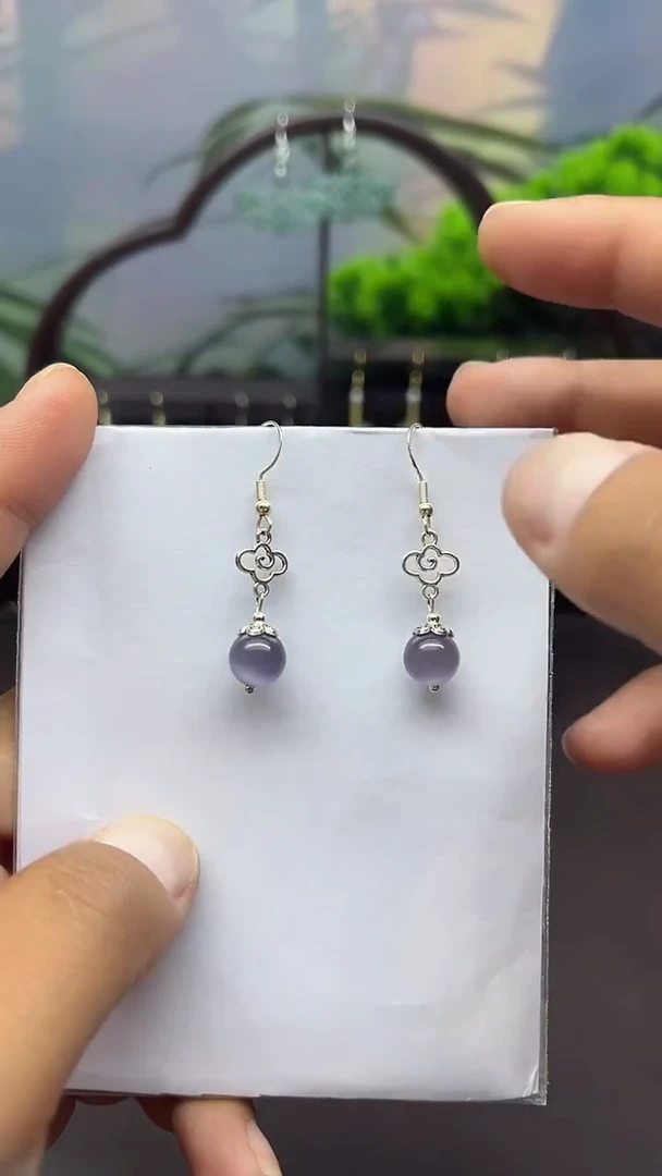 未镶嵌石英质玉耳饰052