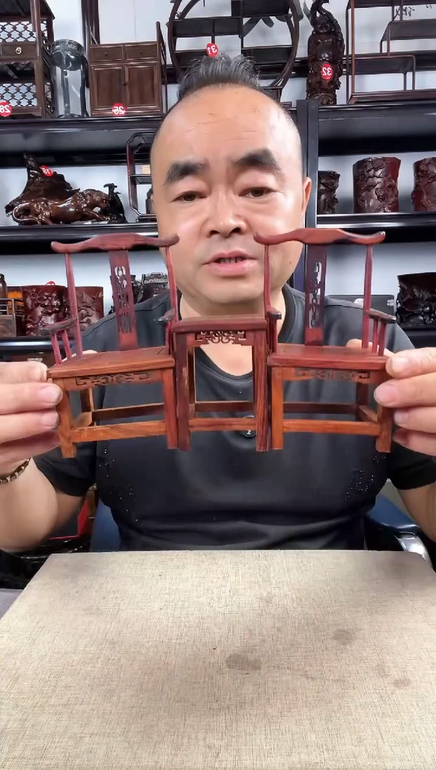 木官帽椅 一套老李红木工艺品