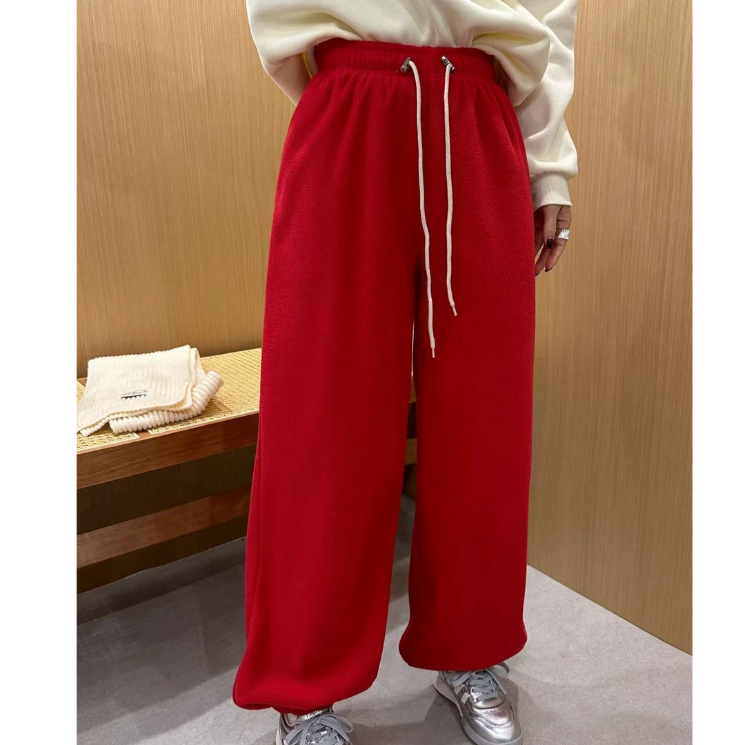 66670 阔腿裤高腰直筒休闲卫裤长裤百搭显瘦时尚束脚抽绳新款