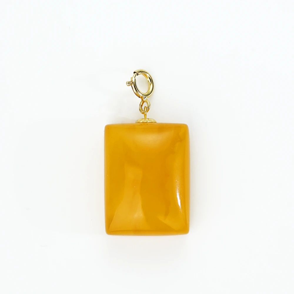 18K蜜蜡方牌百搭扣吊坠44716