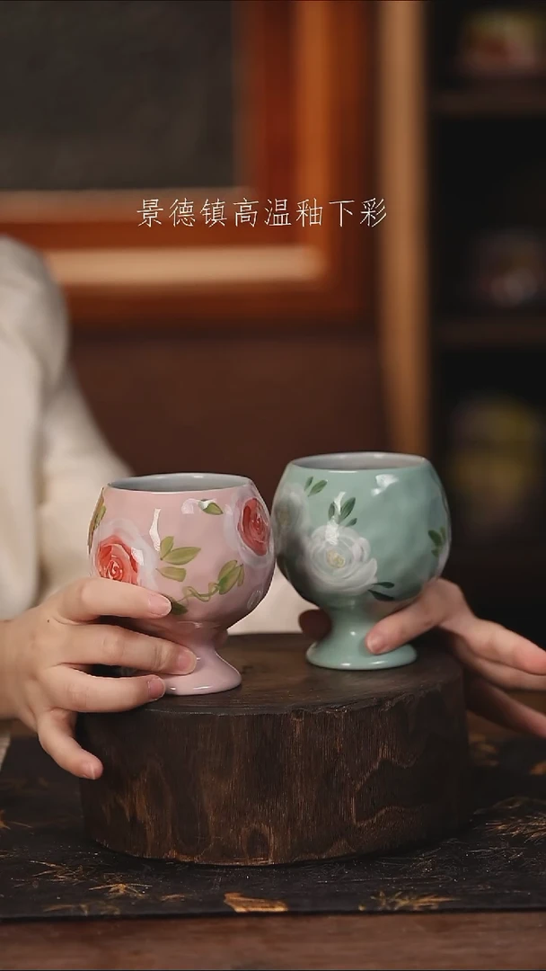 陶瓷景德镇高温釉下手绘陶瓷