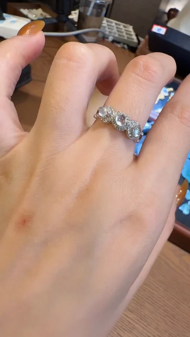 银S925镶嵌戒指翡翠戒指71