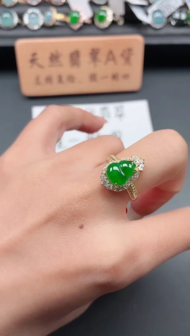 银S925镶嵌戒指翡翠11111