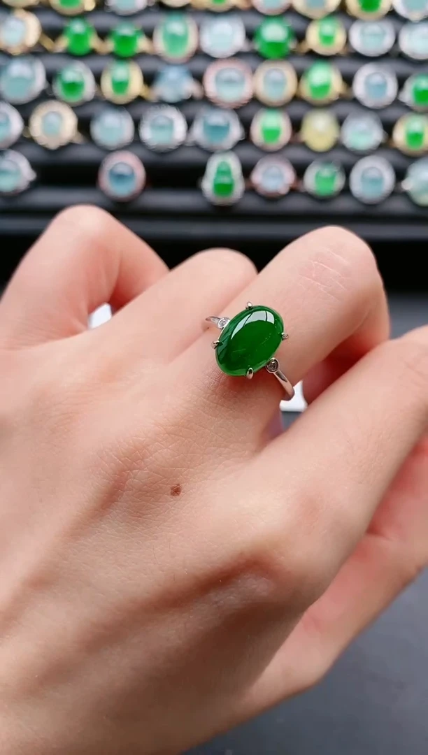 【闪购商品】翡翠戒指银S925镶嵌111111111111111