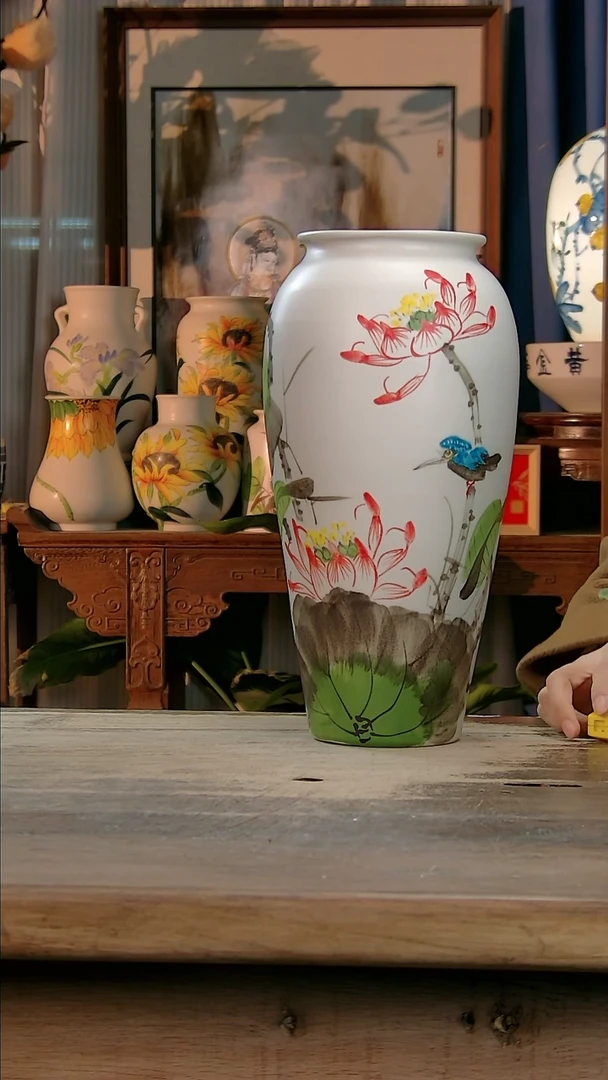 【闪购商品】瓷片景德镇纯手工釉下彩精品花瓶