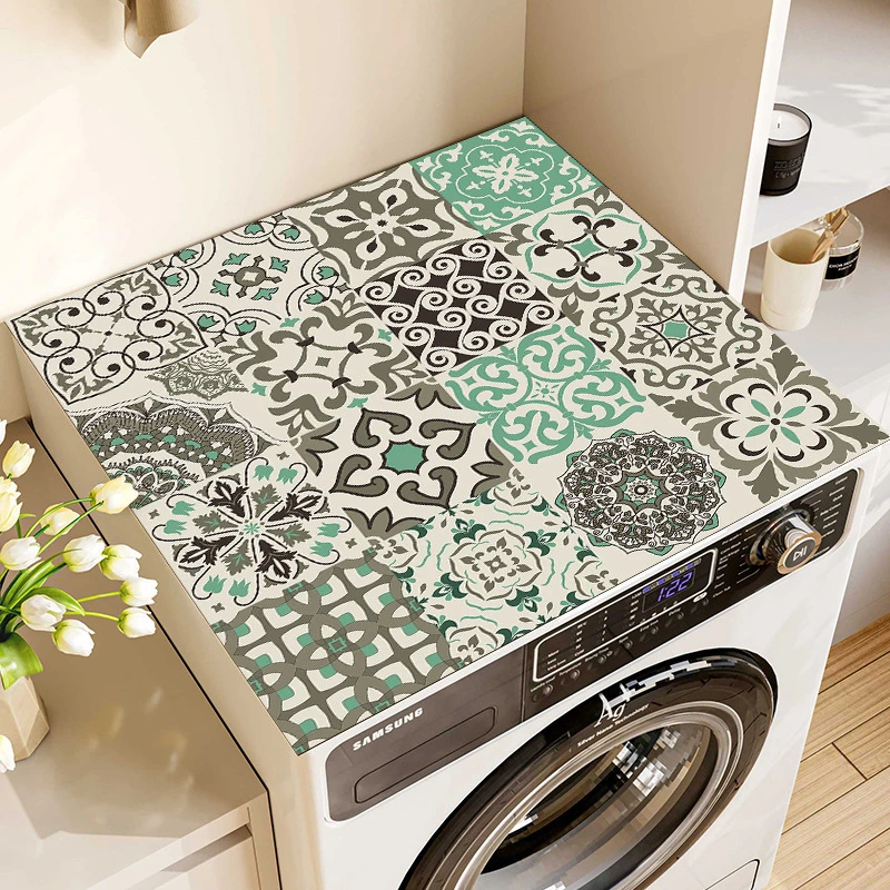 【新疆包邮】复古洗衣机防尘罩垫布冰箱盖吸水垫硅藻泥床头柜防尘垫