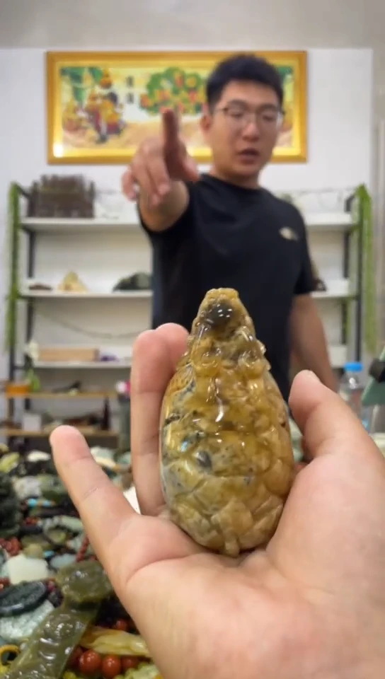 未镶嵌岫玉手把