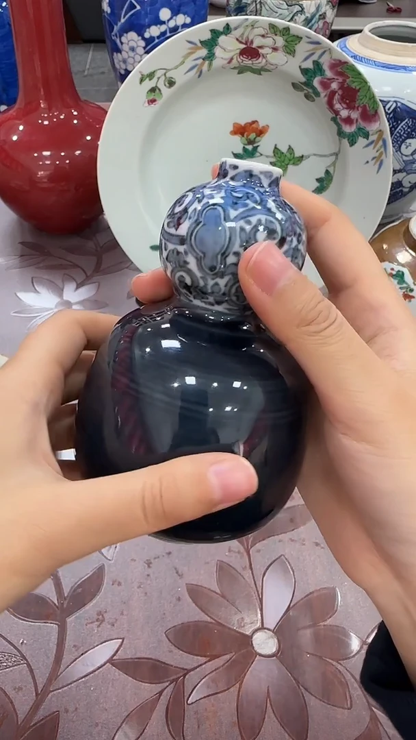 青花花纹葫芦瓶全品