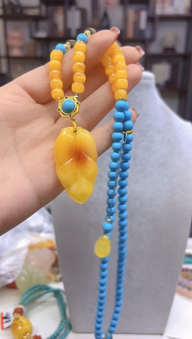 【闪购商品】蜜蜡毛衣链未镶嵌M598