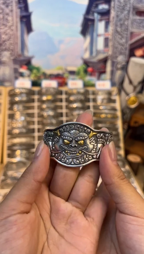 珐琅足银支巴扎贴金