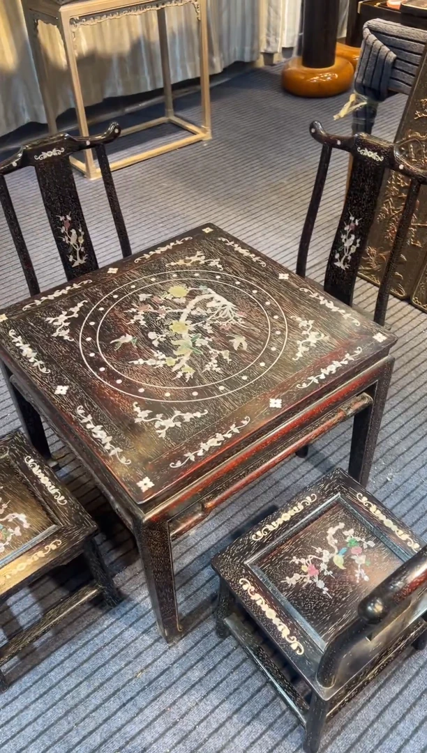 木紫檀木方桌五件套