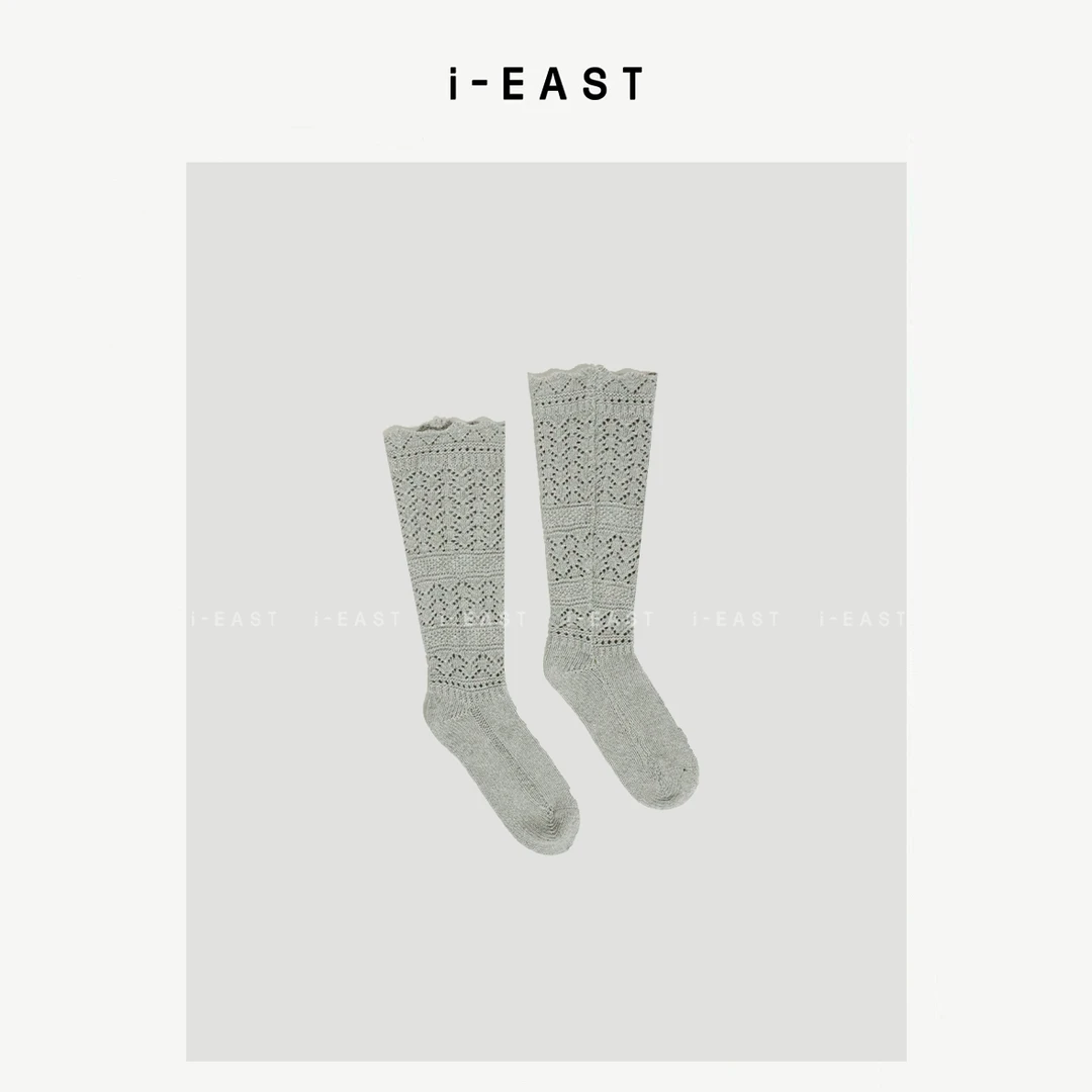 i-EAST 极简法则~夏季镂空设计感百搭中筒袜-5C PS7910