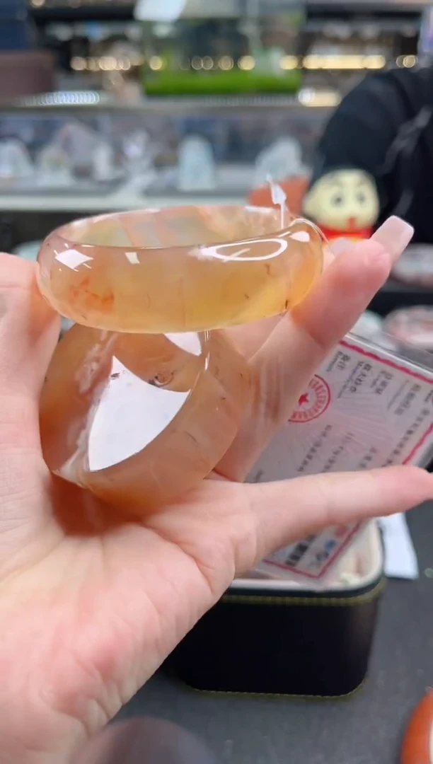 未镶嵌手镯石英质玉57圈口（赠品镯心）s9743