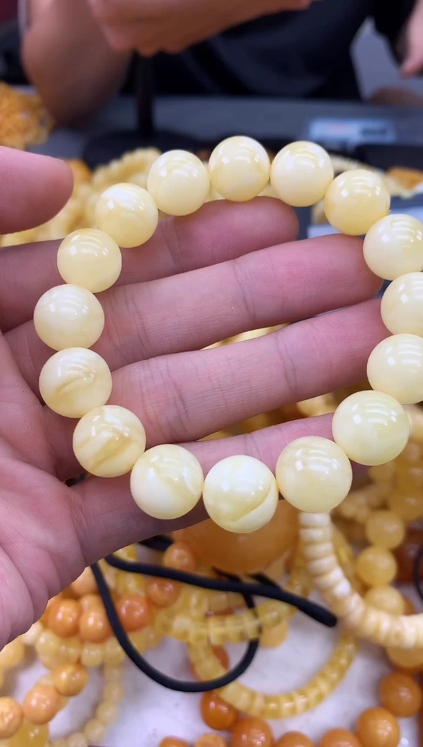 未镶嵌蜜蜡裸石手串